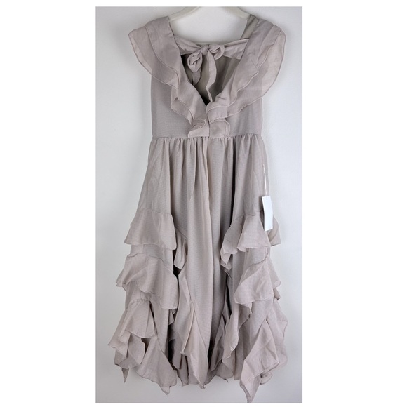 Joyfolie | Cottagecore Photo Shoot Tiered Maxi Sylviane Dress in Light Taupe | 5 - Picture 11 of 15